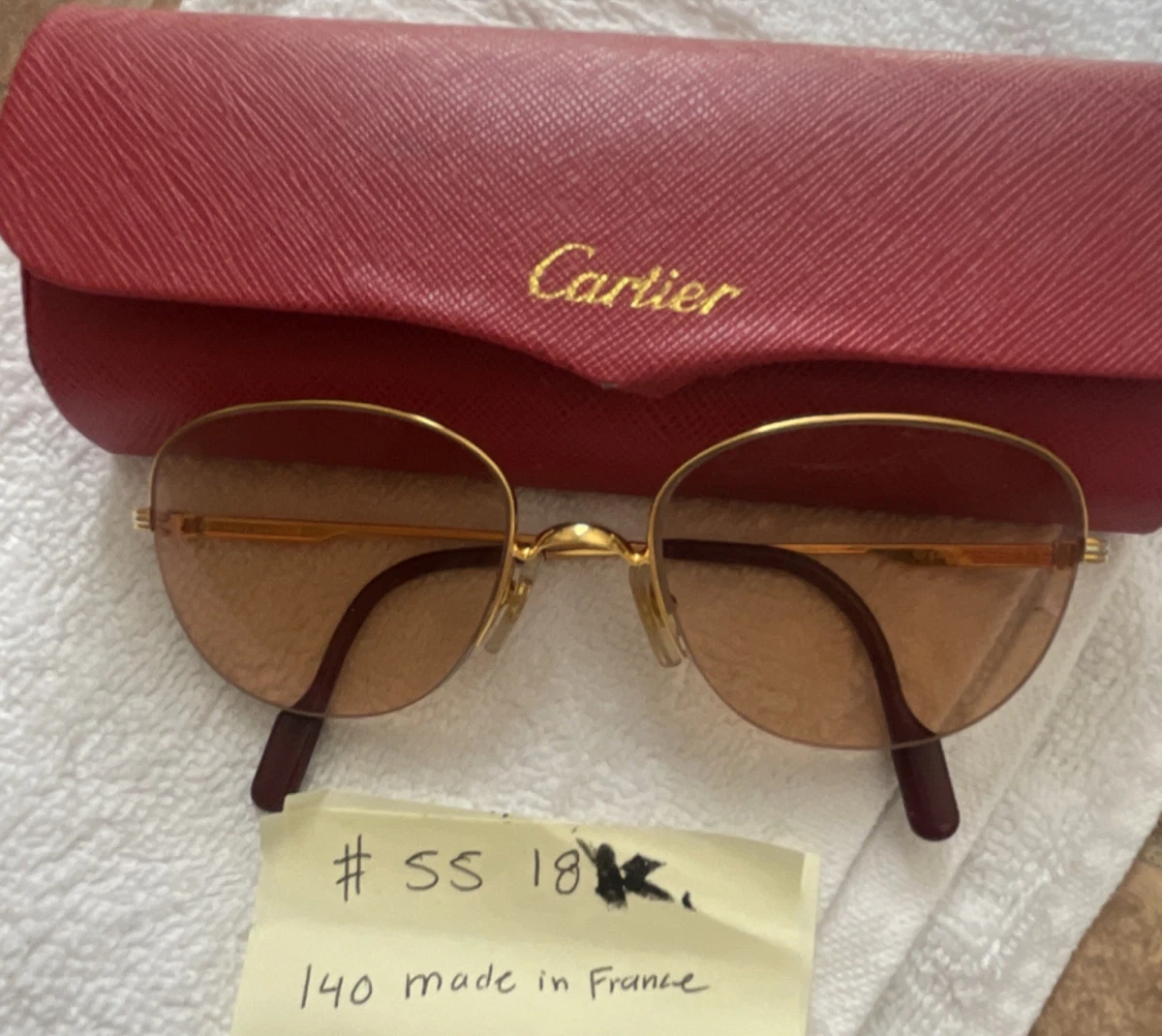 Cartier Rimless Gold Sunglasses for Women for sale | eBay display picture 2