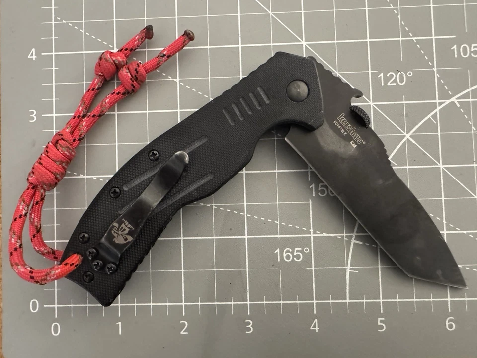 KERSHAW 6044TBLK CQC-8K Emerson Designs All Black G10 Handle 3.5" Tanto Knife - Image 2 of 4