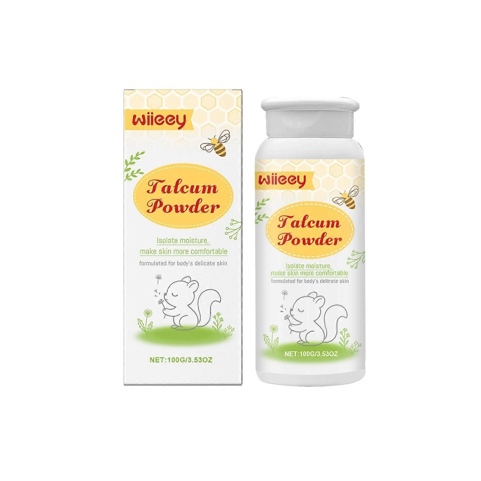 Wiieey Talcum Powder Gentle For Infants In Summer Preventing Heat Rash 100g