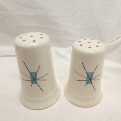 Vtg MCM Salem North Star Atomic 2 7/8'' Salt & Pepper Shakers - Missing Bottoms