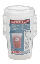 1-Quart Round Food-Storage Container with Lid Set of 3
