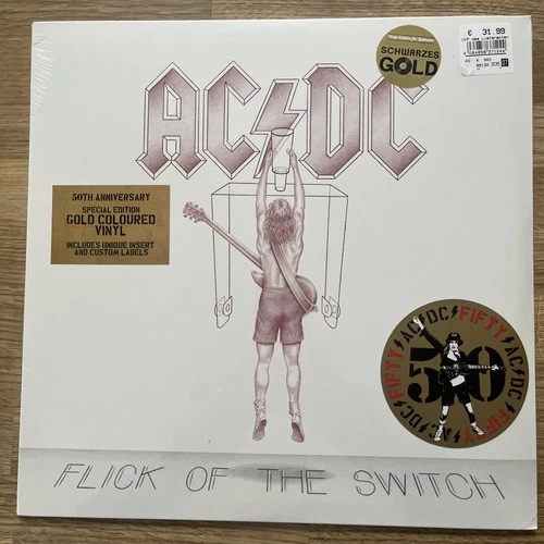 AC/DC - Flick Of The Switch 50th Anniversary Gold Vinyl LP Reissue sealed