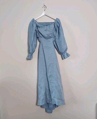 Aje Dress Size AU 6 US 2 Blue Ciel Blouson Overture Midi Wedding Formal NWT