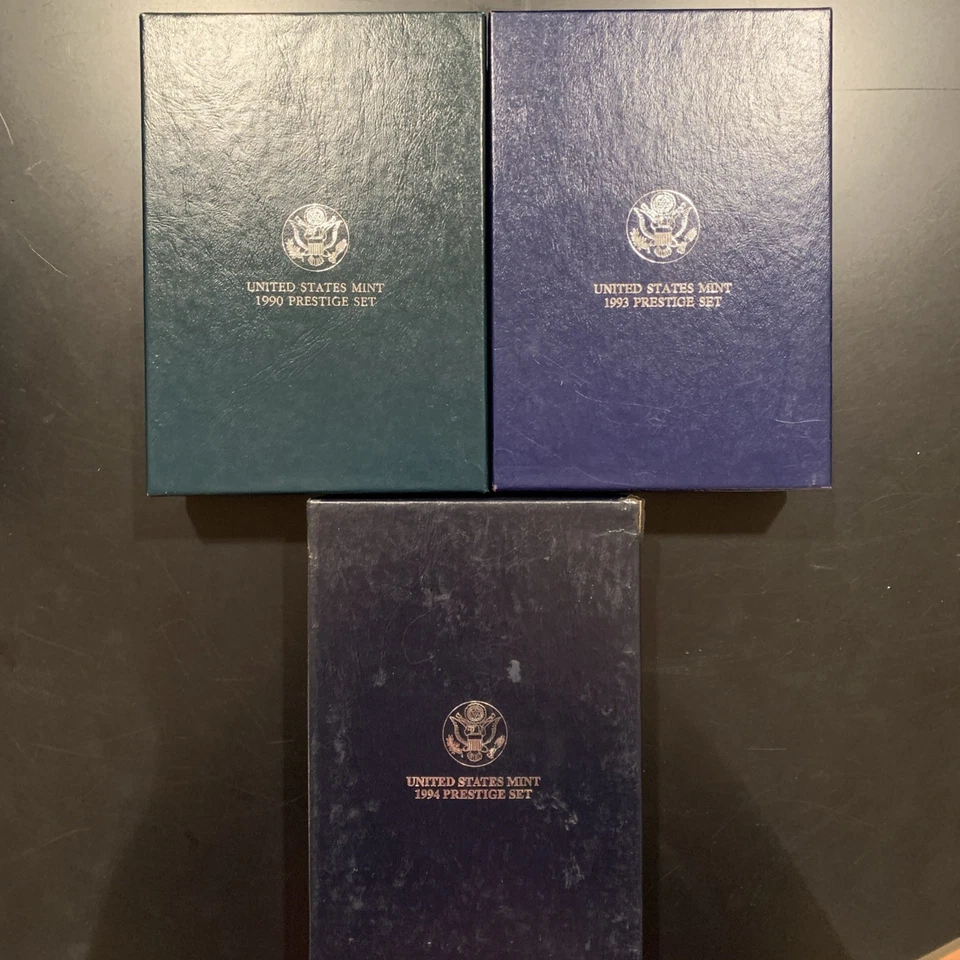 3 U.S. PRESTIGE PROOF SETS - 1990/1993/1994 - 20 COINS - 3 SILVER DOLLARS! - Image 2 of 4