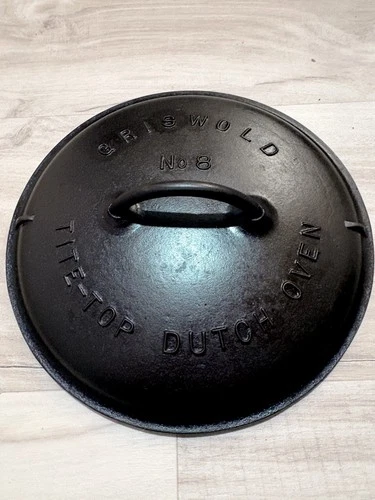 Vintage “Slant” Griswold Cast Iron #8 Tite-Top Dutch Oven/Skillet Lid Beautiful!