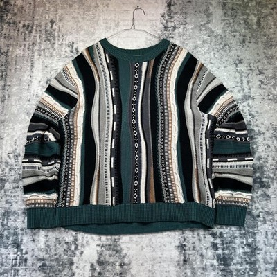 Abercrombie & Fitch Herren 3D Strick Coogi Style Oversized Pullover Sweater, L