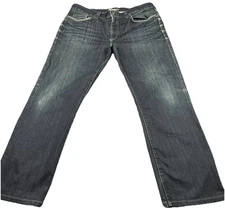 Fidelity 5011 Sabbath Rinse Jeans Men’s Sz 36X29 Dark Blue Washed Chewed Up Boot