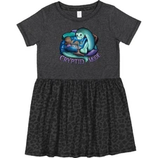 Inktastic Cryptid Mode Cute Loch Ness Monster Toddler Dress Pop Culture Nessie