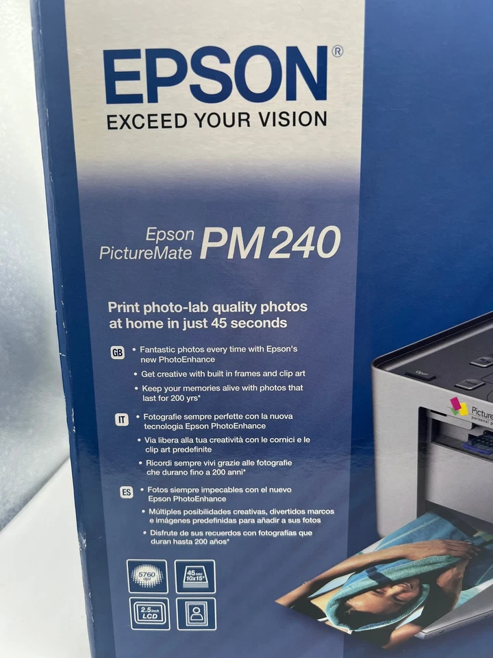 Epson PictureMate PM240 Photo Printer with PhotoEnhance Technology - Image 2 of 4