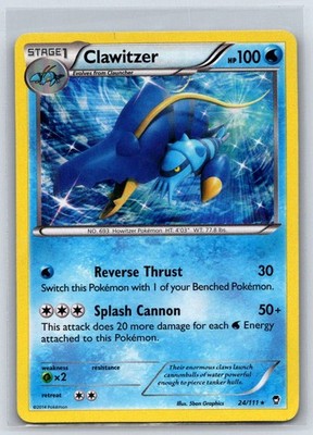 Clawitzer 24/111 Holo Rare Furious Fists NM Pokemon TCG