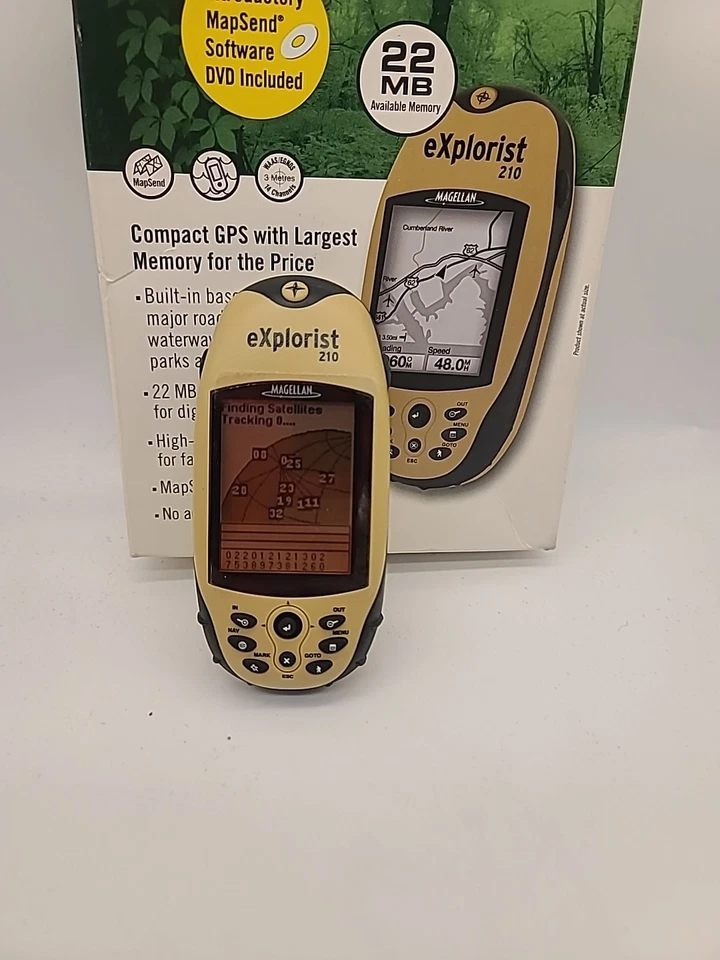 Magellan eXplorist 210 Handheld GPS Unit Waterproof Hiking geocaching portable - Image 3 of 4