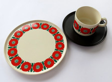 VINTAGE MELITTA KAFFEE GEDECK GESCHIRR MOHNBLUME 60/70er JAHRE SAMMELOBJEKT