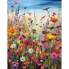 Wild Flowers Paint by Numbers Kits for AdultsFlower Paint by Numbers KitsAdult