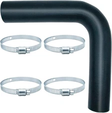 Gasoline Fuel Filler Neck Hose 1.5 inches Inside 90 degree (1.5" ID 15 Black 