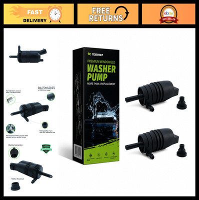 2pcs 12V Windshield Washer Pump Motor Set for Chevy GMC SUVs & Trucks - Fits Mul
