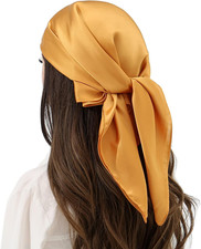Womens Head Hair Scarf Like Satin Silk Scarf Sleeping Hair Wrapping Night 27.5"