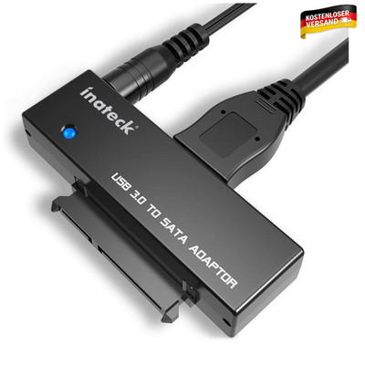 Inateck USB 3.0 zu SATA Adapter 2,5 3,5 Zoll HDD SSD Konverter 12V 2A Netzteil
