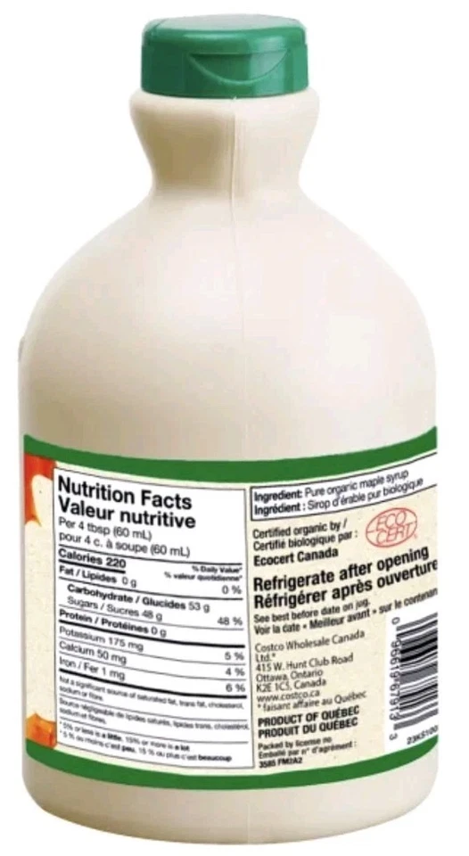 Kirkland Maple Syrup- Organic, Made In Canada 1 L - Image 2 of 3