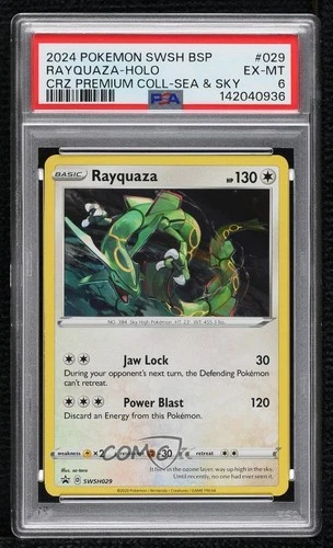 Rayquaza Holo Pokémon Sword & Shield Black Star Promo PSA 6