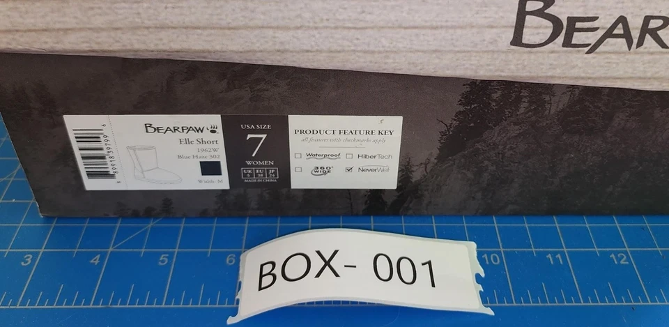 BOX002-001 BEARPAW Elle Botas Cortas 1962W NeverWet EE. UU. 7 UK 5 Blue Haze 302 NUEVAS Foto 2 de 4