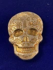 2 oz. 999 Fine Silver Sugar Skull - Day of the Dead - Cross - 3-D