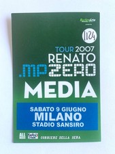 pass originale RENATO ZERO MpZero Tour 2007 Milano Stadio San Siro BA220