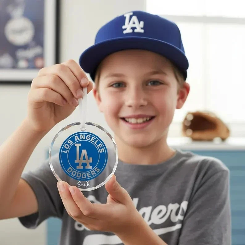 2025 Los Angeles Champions Ornaments ,Round Glass Pendant s1 - Image 2 of 3