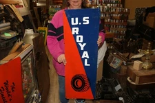 Vintage U.S. Royal Tires Gas Service Station Chevrolet Ford Mopar 32" Metal Sign