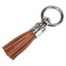 Hermes Pom Pom Scarf Ring Silver Marron Alzan Plated Women's Jewelry