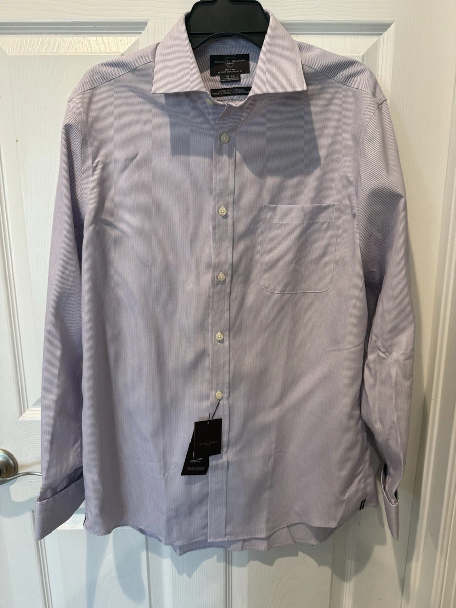 black brown 1826 slim fit dress shirt Non-Iron Cotton Solid Dress Shirt With Contrast Trim main image 0
