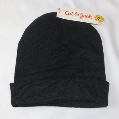 Cat & Jack Boys Beanie Hat Size Youth Small Black