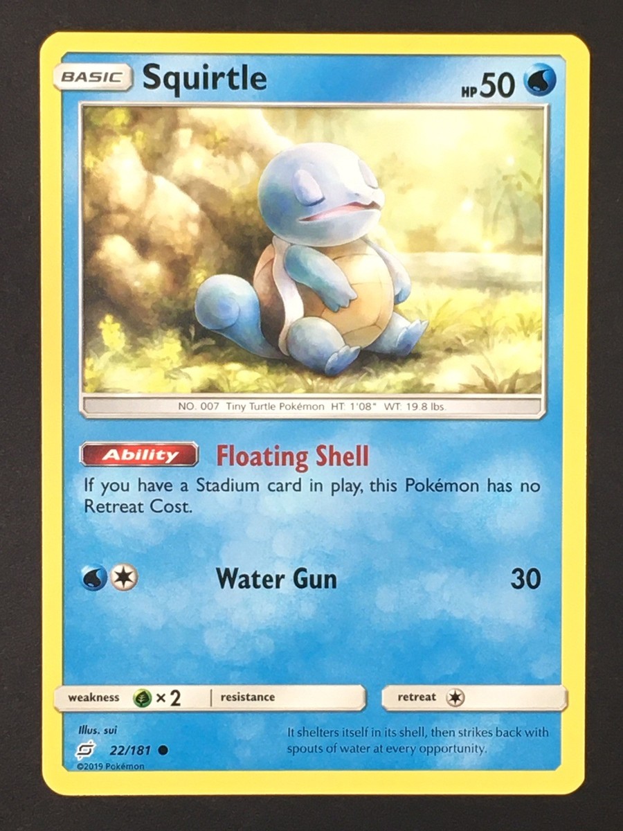 sleepy pokemon cards Pokemon TCG Squirtle Sleeping 22/181 Regular Common SM Team Up LP Cute Card