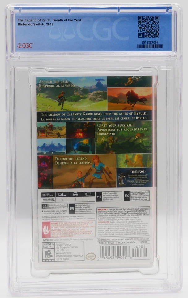 Legend of Zelda Breath of the Wild Nintendo Switch NEU SEALED CGC 9.6 A+ - Bild 2 von 2