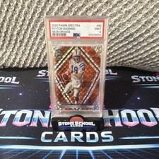Panini Spectra Neon Orange Prizm Peyton Manning #80 /15 PSA 9 Colts NFL