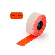 3000 Étiquettes Autocollantes de Prix Rouge / 26x12mm Blanc Adhérence