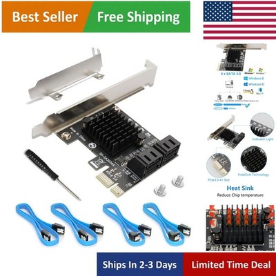 4 Port SATA Card PCIE 3.0 - Boost System with 4 High-Speed SATA 3.0 Devices