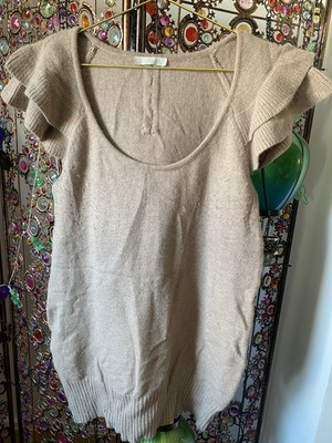 Altrosé Longpullover Kurze Volantärmel Mit Schleifendetail Am Rücken Von Promod