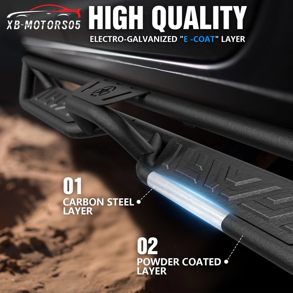 For 05-2025 Nissan Frontier Crew Cab Side Rails Step Nerf Bar Running Boards Foto 3 de 4