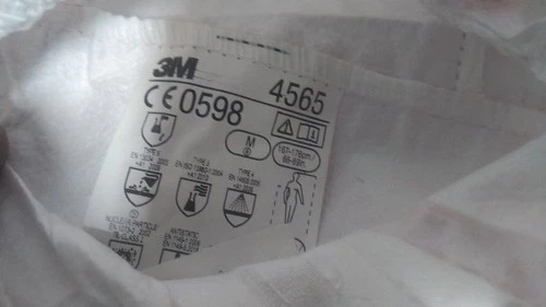 3M 4565-BLK-M 25 Pk Size M Non-Porous Film Laminate Disposable Coveralls image 3