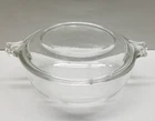 Vintage Pyrex #019 Clear Round Casserole Baking Dish 20 oz w Pyrex Lid 681-C-14