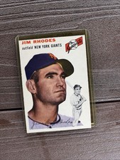 JIM DUSTY RHODES 1954 TOPPS BASEBALL VINTAGE BASEBALL CARD #170 NY GIANTS ROOKIE. rookie card picture