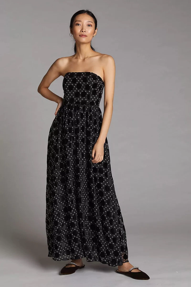 Anthropologie polka dot clearance dress