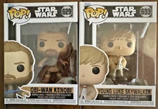 Funko Pop! Star Wars:  Young Luke #633 & Obi Wan Kenobi 629