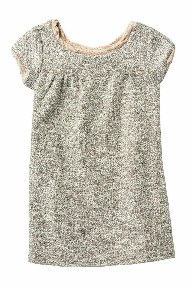 Espléndido vestido de manga corta grande para niñas y niños, madera de perro pálida de lúrex, 12 Foto 2 de 3