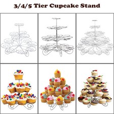 Cupcake Holder Stand Metal 3/4/5 Tier for Wedding Birthday Display Dessert Stand