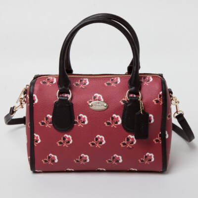 Coach F36203 Bramble Rose Mini Bennett Leather Satchel Berry Multi