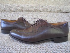 MEZLAN Hudson Brown Leather Deerskin Split Toe Oxford shoes 9.5 M    MADE SPAIN!