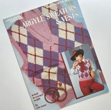 Leisure Arts Argyle Sweaters & Vests 3 Knitti...
