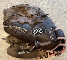 RAWLINGS WFP120 12'' Fastpitch Softball GloveBrown/Pink Right hand Leather Palm