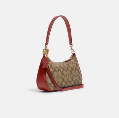 Coach X Peanuts Teri Shoulder Bag In Signature Canvas With Patches